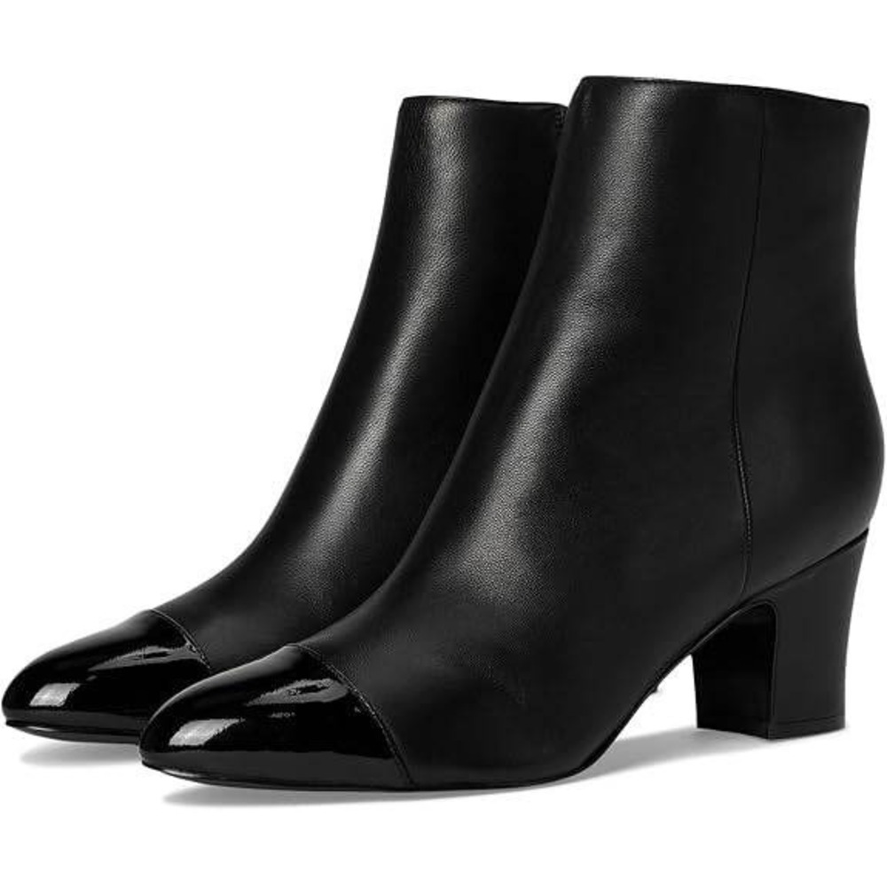 Marc Fisher Aleea Boot Bootie Womens Size 9.5M Black Leather Ankle Pull On Shoes